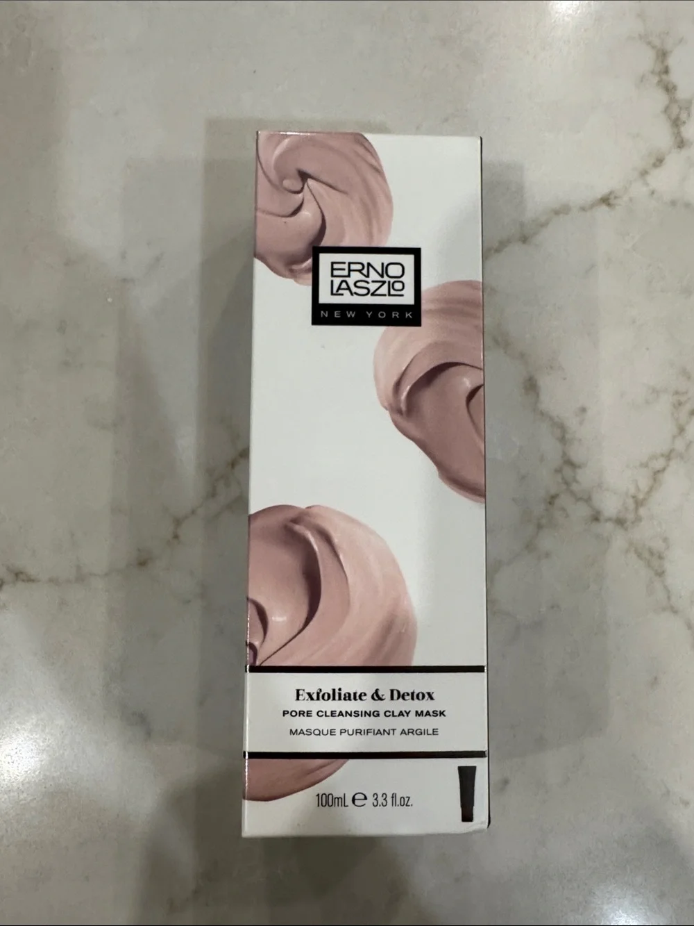 Erno Laszlo Exfoliate & Detox Pore Mask — Light Pink and White Packaging